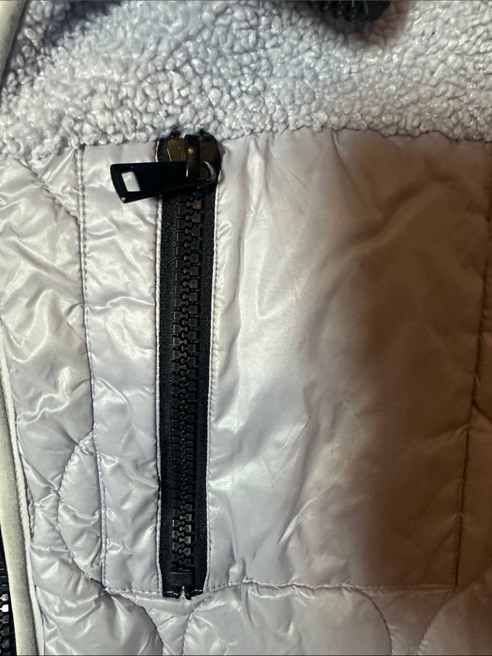 Koolaburra by UGG Lavender Quilted Sherpa Jacket with Black Trim - Picture 3 of 10